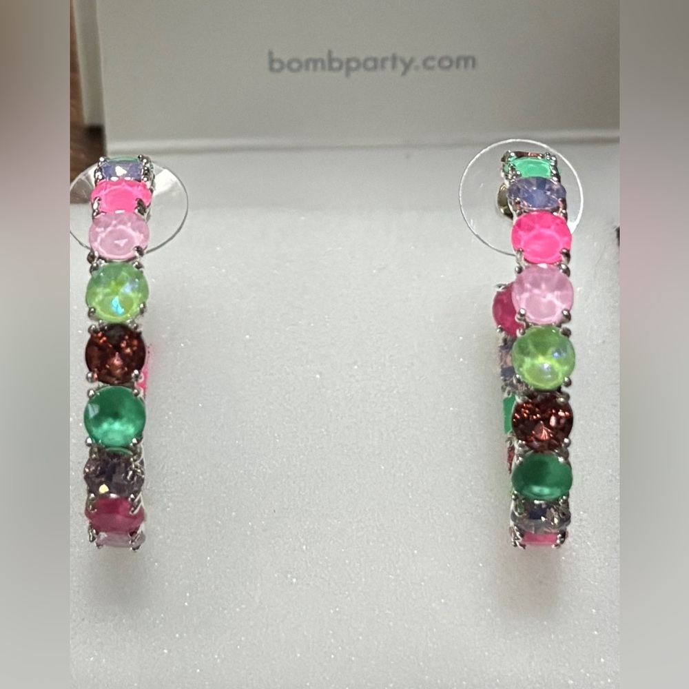 Bomb Party Jewel Candy Hoop Earrings